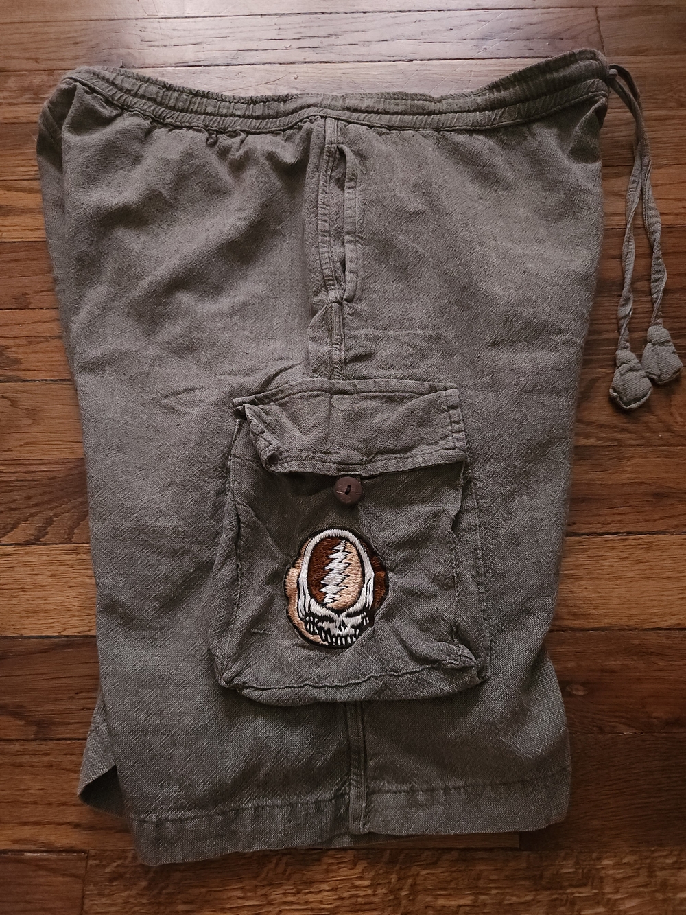 Gypsy Rose Grateful Dead Stealie Drawstring Cargo Shorts Unisex